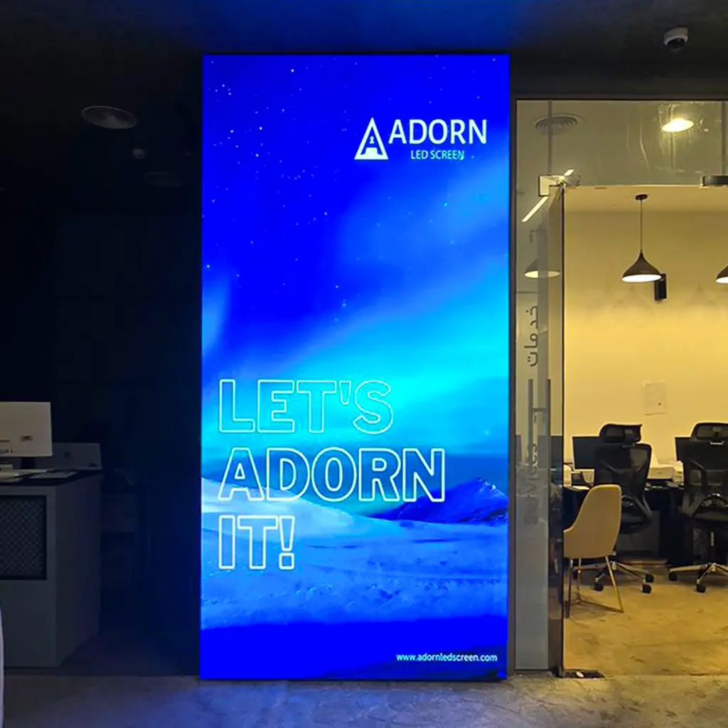 Indoor LED screen for corporate office communication and digital signage