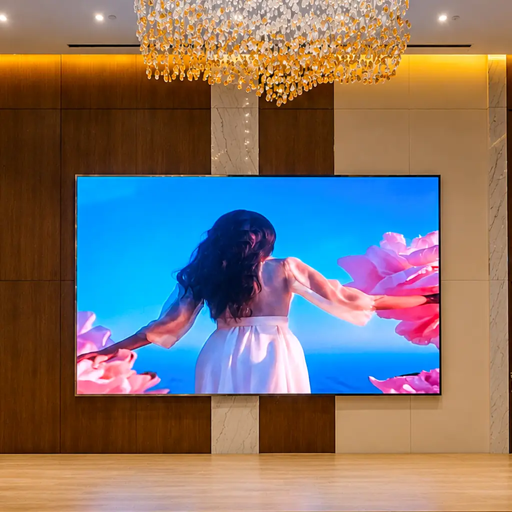 Indoor LED screen for hotel lobby digital displays and hospitality branding
